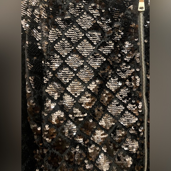 Urban Republic Girls Black Sequin Bomber Jacket - Picture 3 of 5